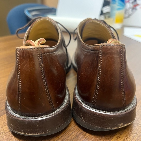 Johnston & Murphy Cellini Cap Toe Italian Brown Leather Dress Shoe Size 9.5M - Picture 4 of 11